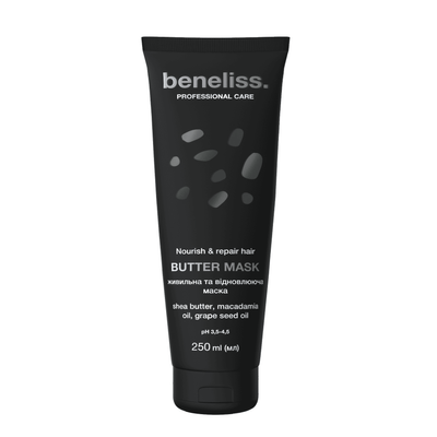 Живильна та відновлююча маска-баттер Beneliss Butter Mask Nourish & Repair Hair 250 мл BNL034 фото